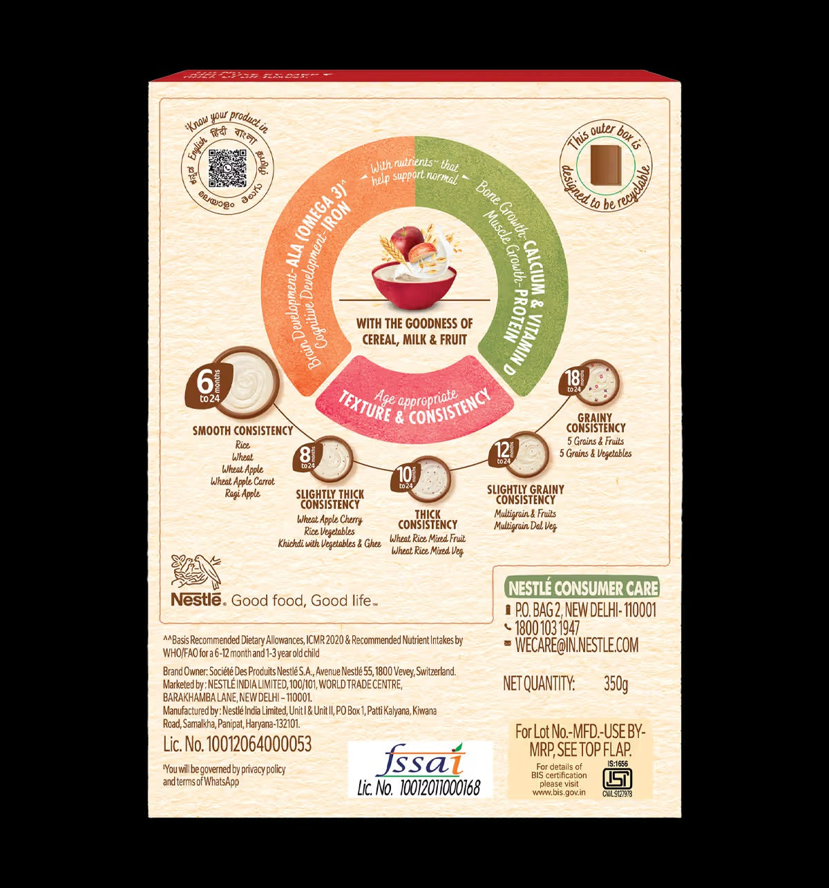Nestum Baby Cereal, Rice – 300g Bag-in-Box, Suitable for 6–24 Months