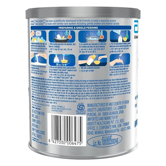 Similac Total Comfort Infant Formula Powder – 350g (Up to 6 Months), easy-to-digest, gentle formula for sensitive tummies.