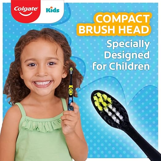 Colgate Kids Extra Soft Toothbrush with Tongue Cleaner – Manual, Multicolor, 1 Pc | Gentle Oral Care for Children
