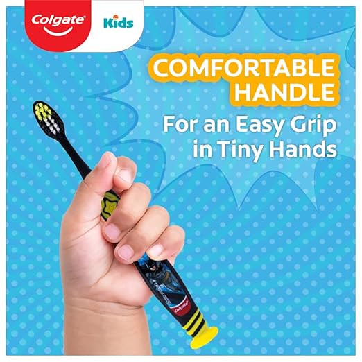 Colgate Kids Extra Soft Toothbrush with Tongue Cleaner – Manual, Multicolor, 1 Pc | Gentle Oral Care for Children