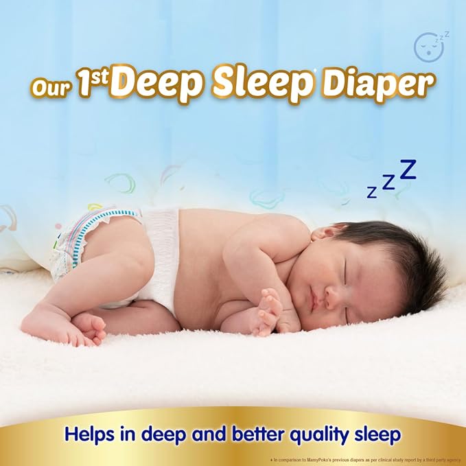MamyPoko Extra Absorb L-Size Diapers (48 Pack): Gentle, Skin-Friendly (Coconut Oil) for 9-14 kg, Ensuring Deep Sleep
