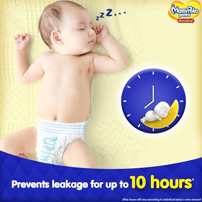 MamyPoko Standard Baby Diapers Pants - Medium (7-12kg), 52 Count