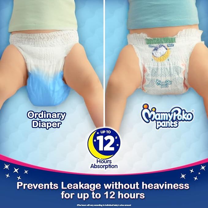 MamyPoko Medium (M) Extra Absorb Diapers (58 Count) - For 7-12 kg Babies