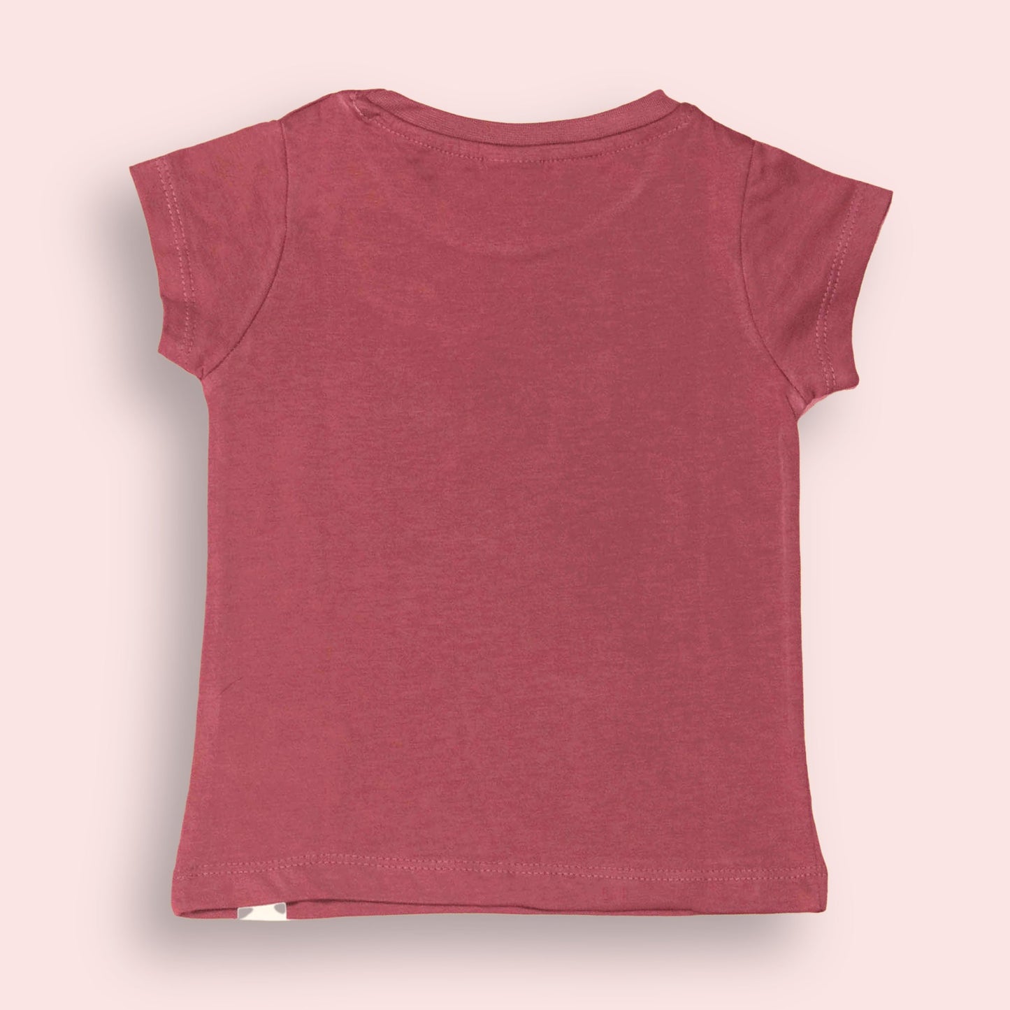 Ollypop Pink Sinker Knit Half Sleeves Top with Surf's Up Text Print
