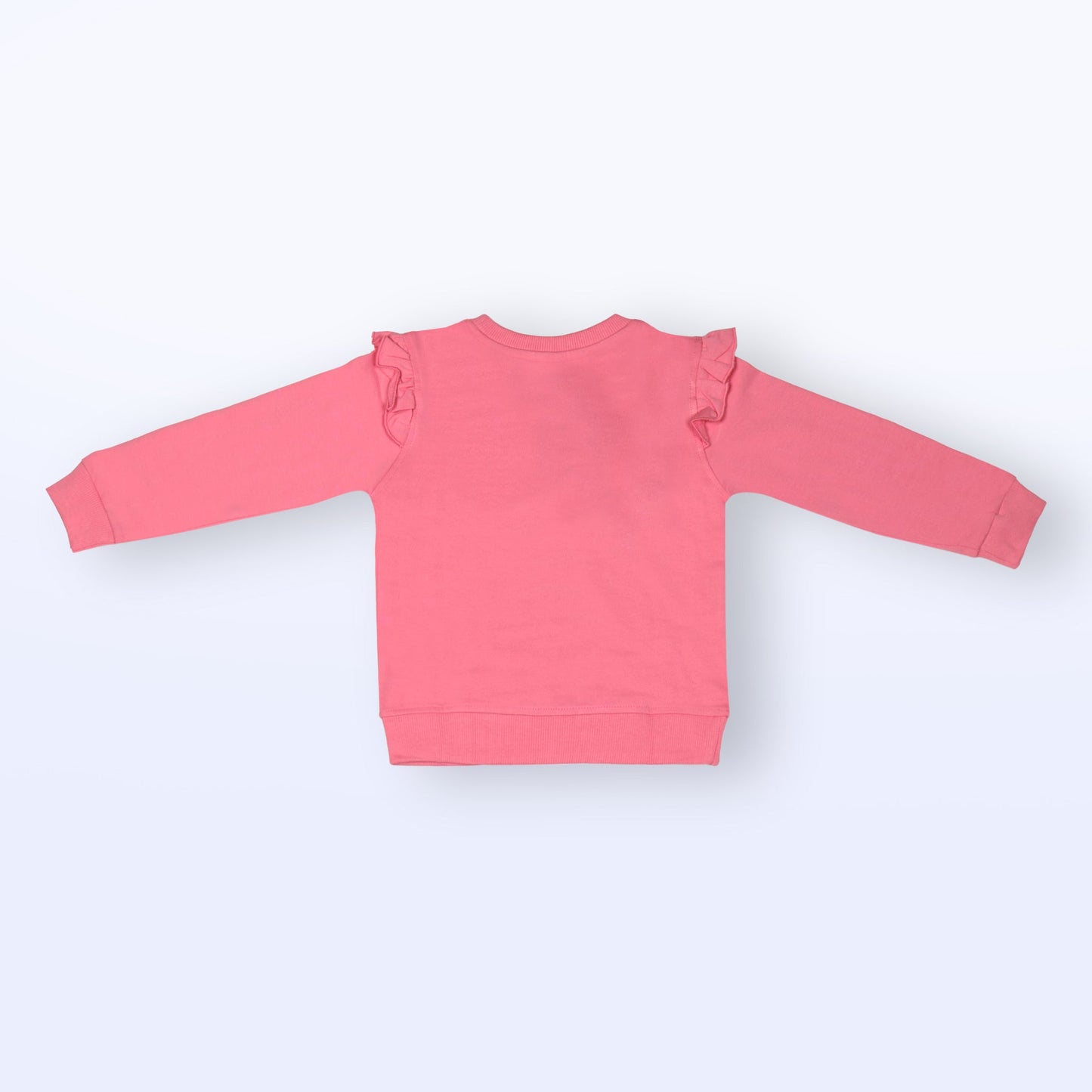 NIOMODA Girls’ Cozy Cotton Sweatshirt – Full Sleeve, Soft & Stylish with Floral Applique