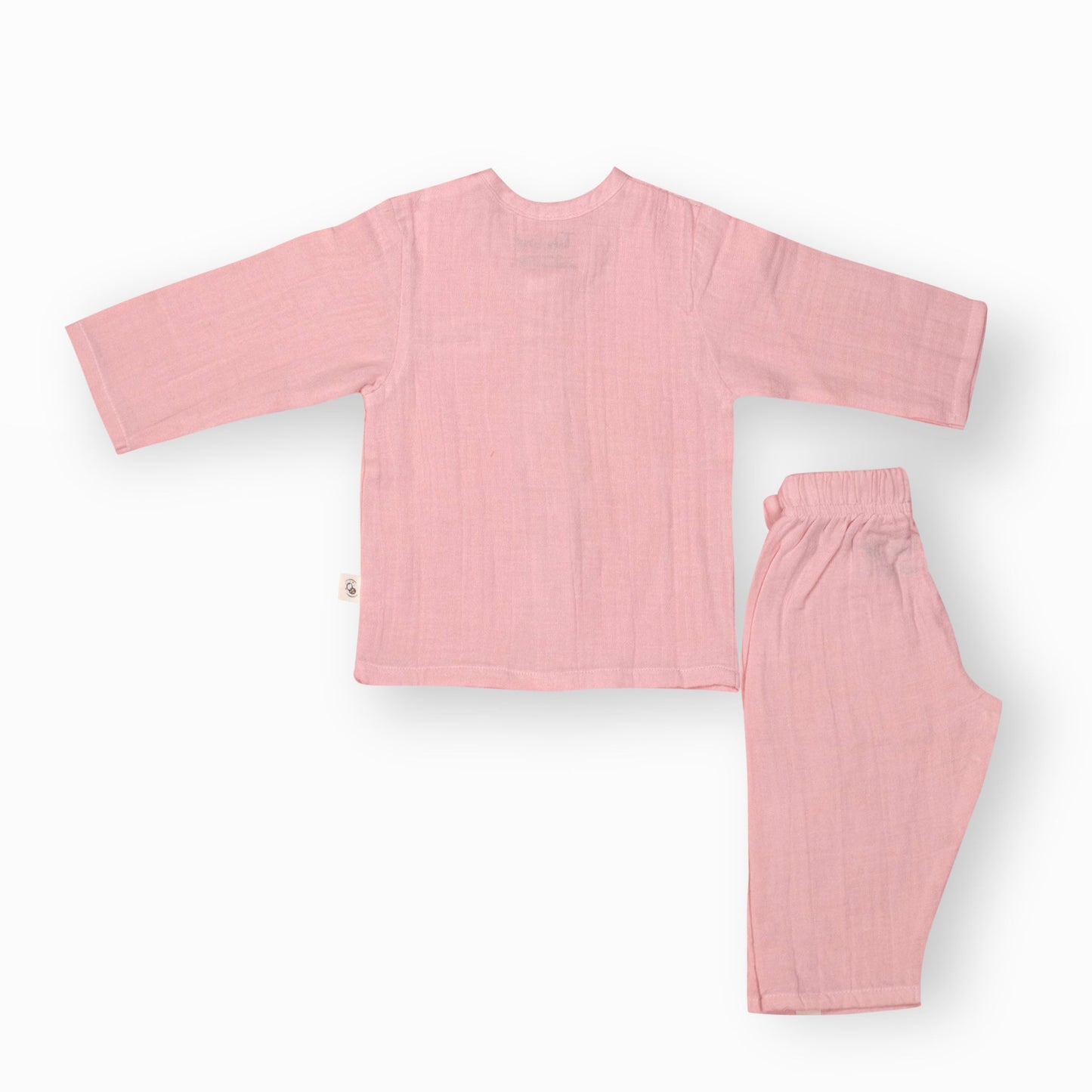 Tod’s Hut Pink Bengaluru Breeze Duo – Playful Muslin Tee & Draw Cord Shorts for Sunny City Strolls