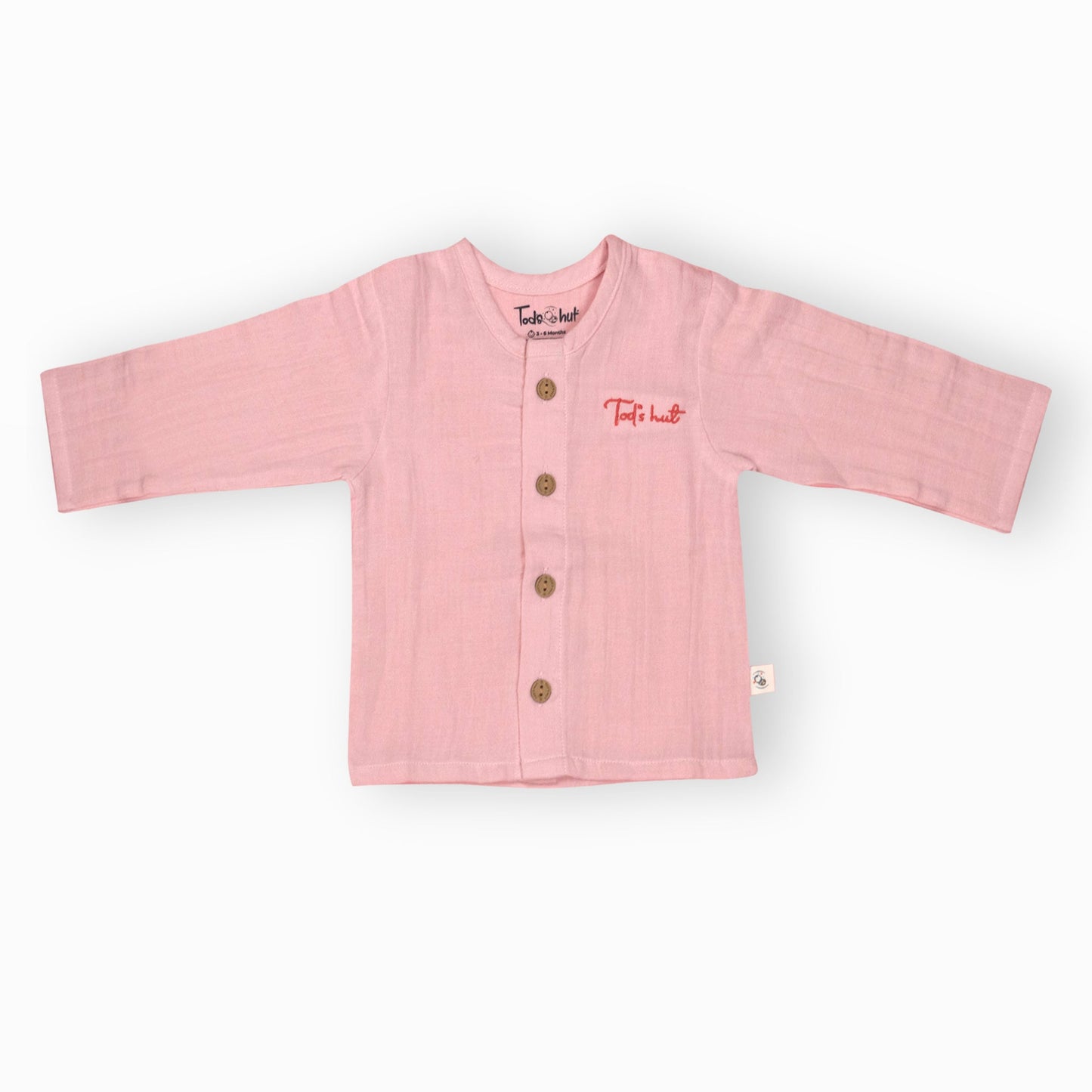 Tod’s Hut Pink Bengaluru Breeze Duo – Playful Muslin Tee & Draw Cord Shorts for Sunny City Strolls