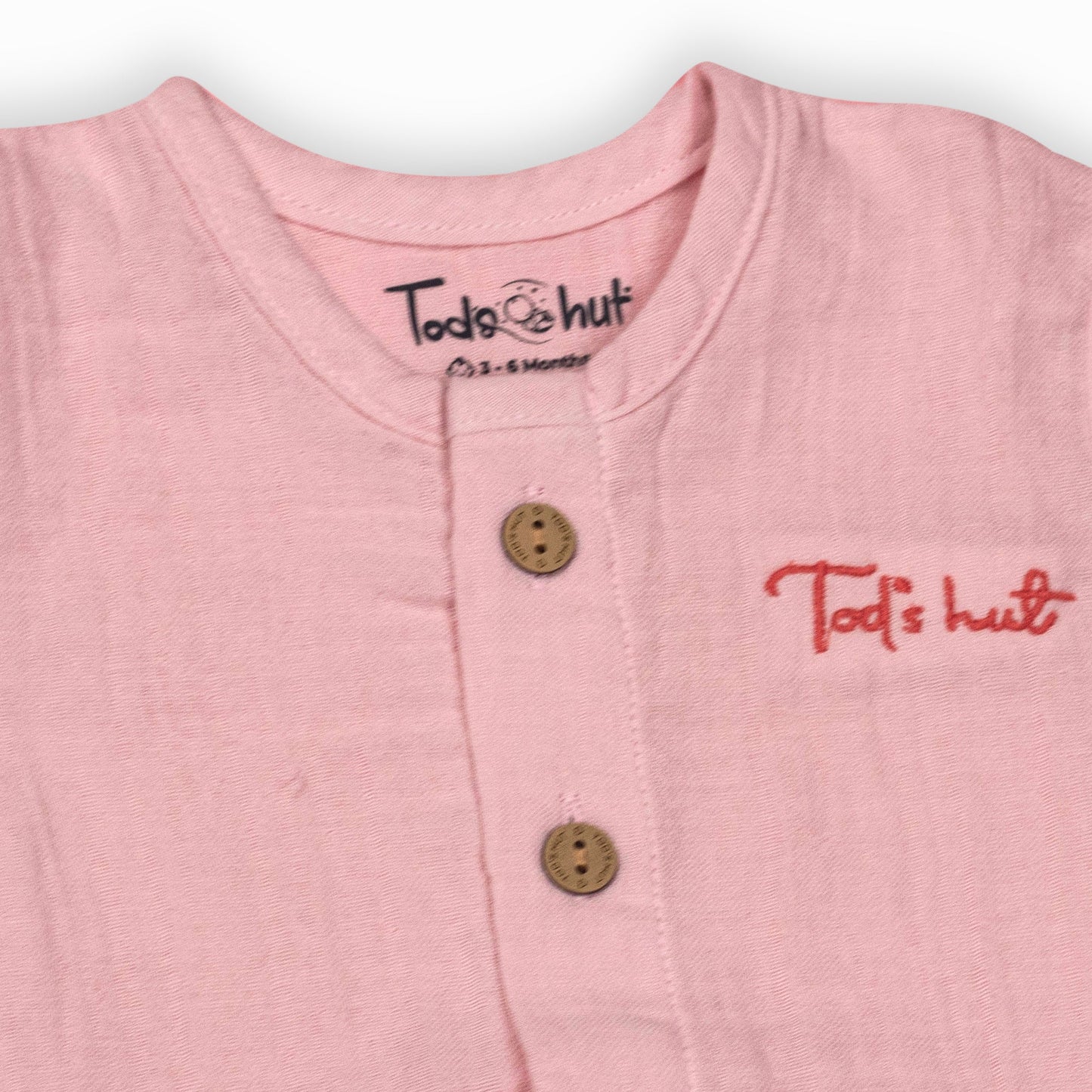 Tod’s Hut Pink Bengaluru Breeze Duo – Playful Muslin Tee & Draw Cord Shorts for Sunny City Strolls