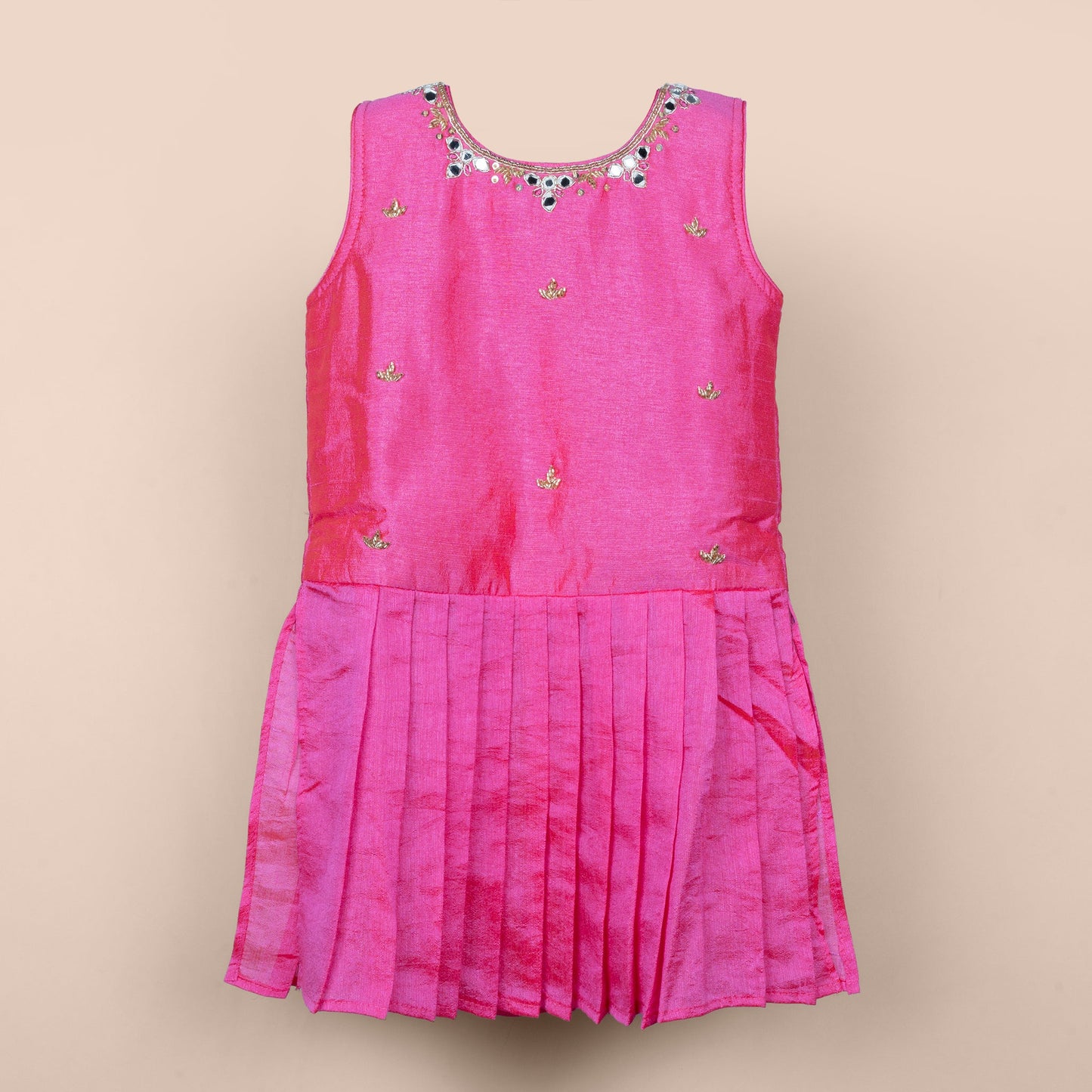 Shine Bright: Little by Little Pink Lehenga Choli with Sparkly Sequins and Sweet Details