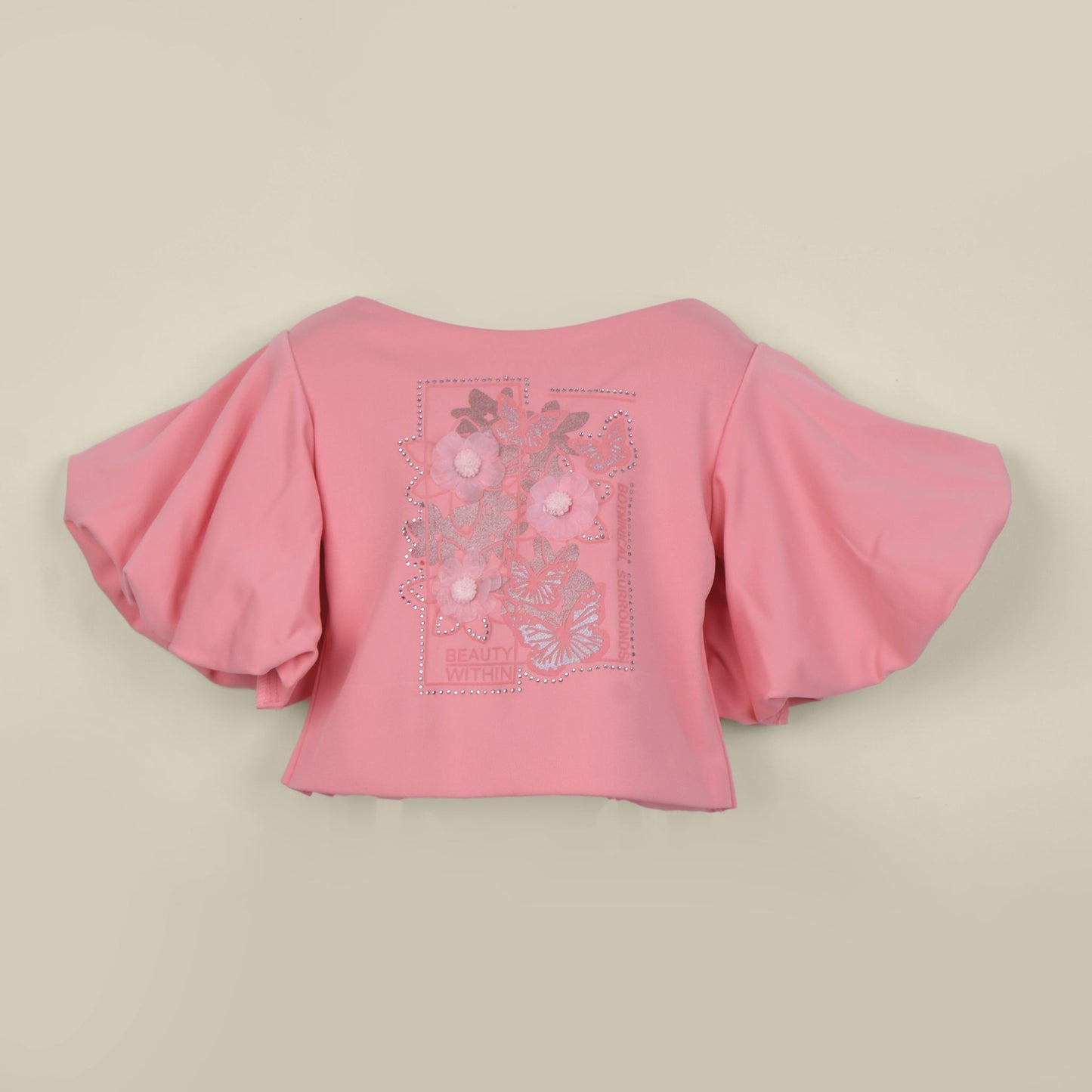 Shine bright in Naughty Girl’s top and skirt combo—appliqué, rhinestones, and festival flair!