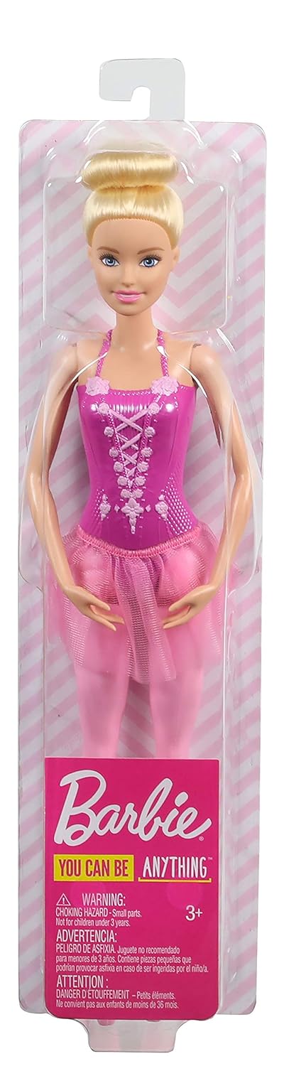 Large Barbie Ballerina Doll, Blonde with Purple Removable Tutu & Ballet Shoes