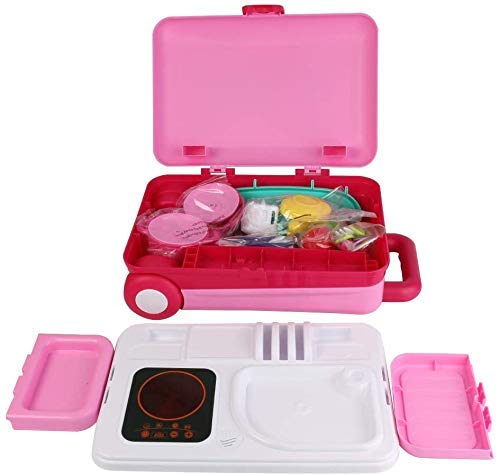 Chef Kitchen 2-in-1 Trolley – 24-Pc Kids Cooking Playset with Accessories – Ages 3+
