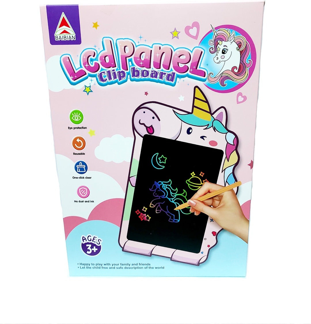 LCD Panel Clip Board YRC | Digital Writing Pad with Clipboard Function