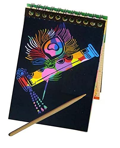 Peppa Pig Scratch Art Book – Pink Cartoon Set with Wooden Stylus – Creative Fun for All Ages