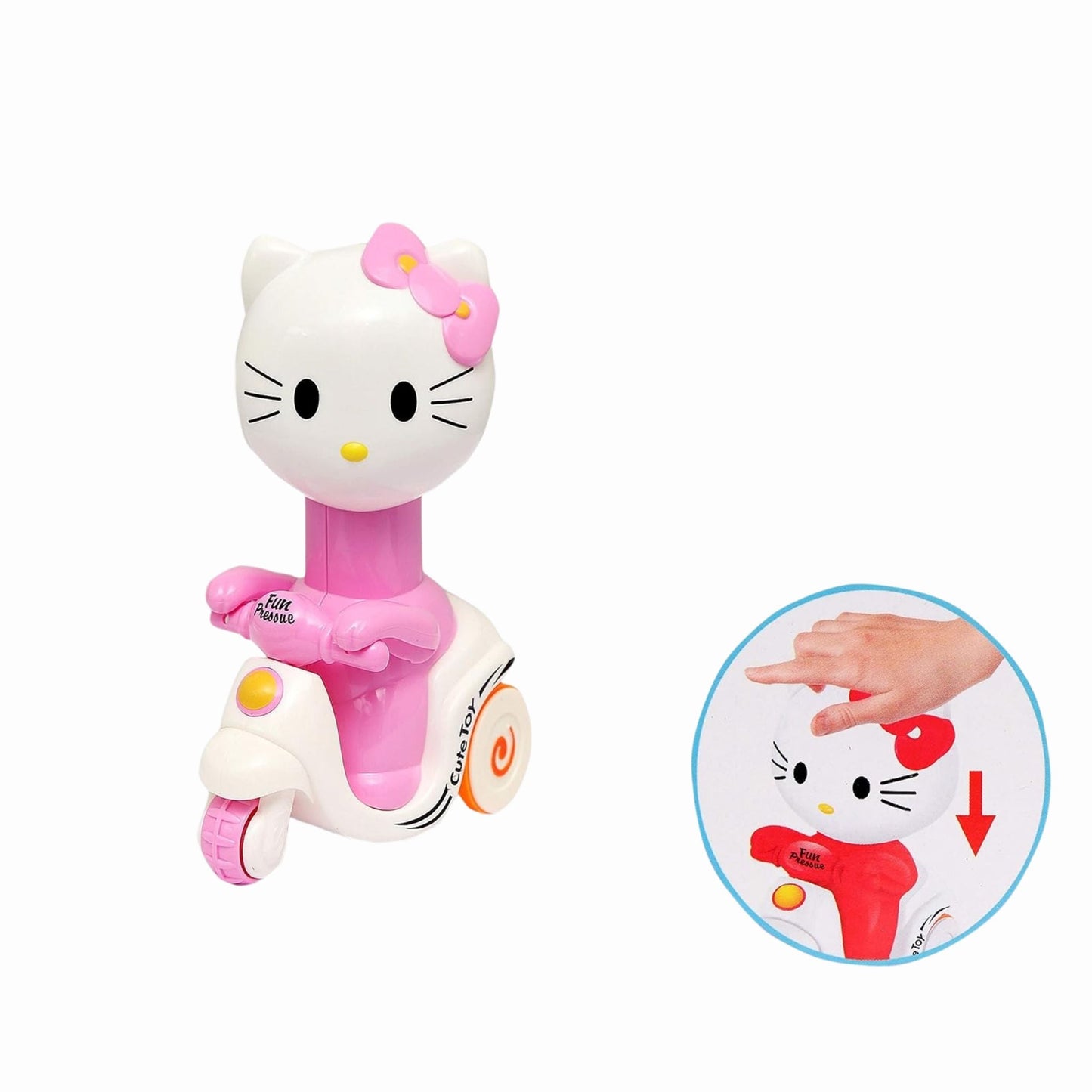 FUN PRESSURE CAR DM HK GT – Hello Kitty Push & Go Scooter Toy for Kids | Adorable Friction-Powered Fun for Toddlers & Preschoolers