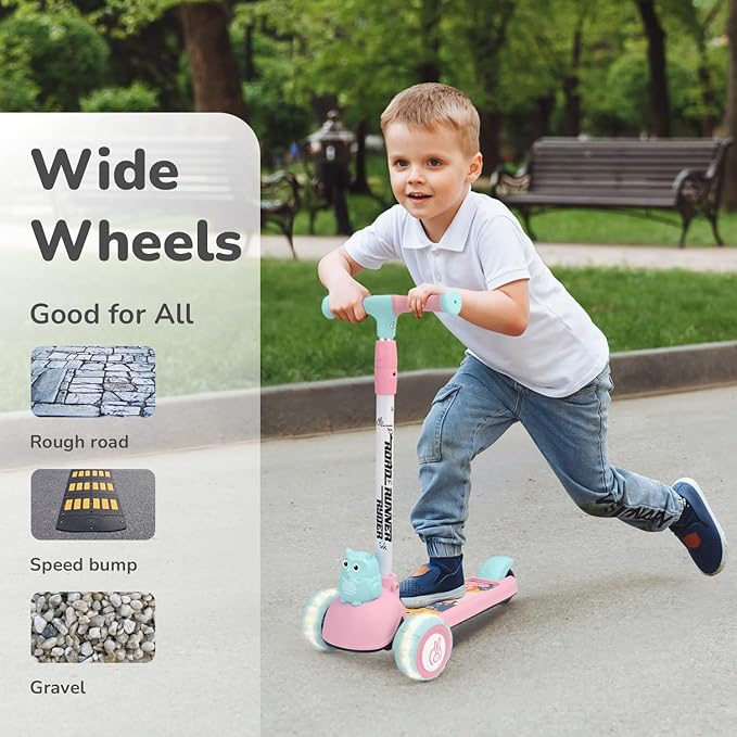 R for Rabbit Road Runner Scooter for Kids (3 to 14 Years) – Adjustable Height, Foldable Design, PU LED Wheels, 75 kg Weight Capacity