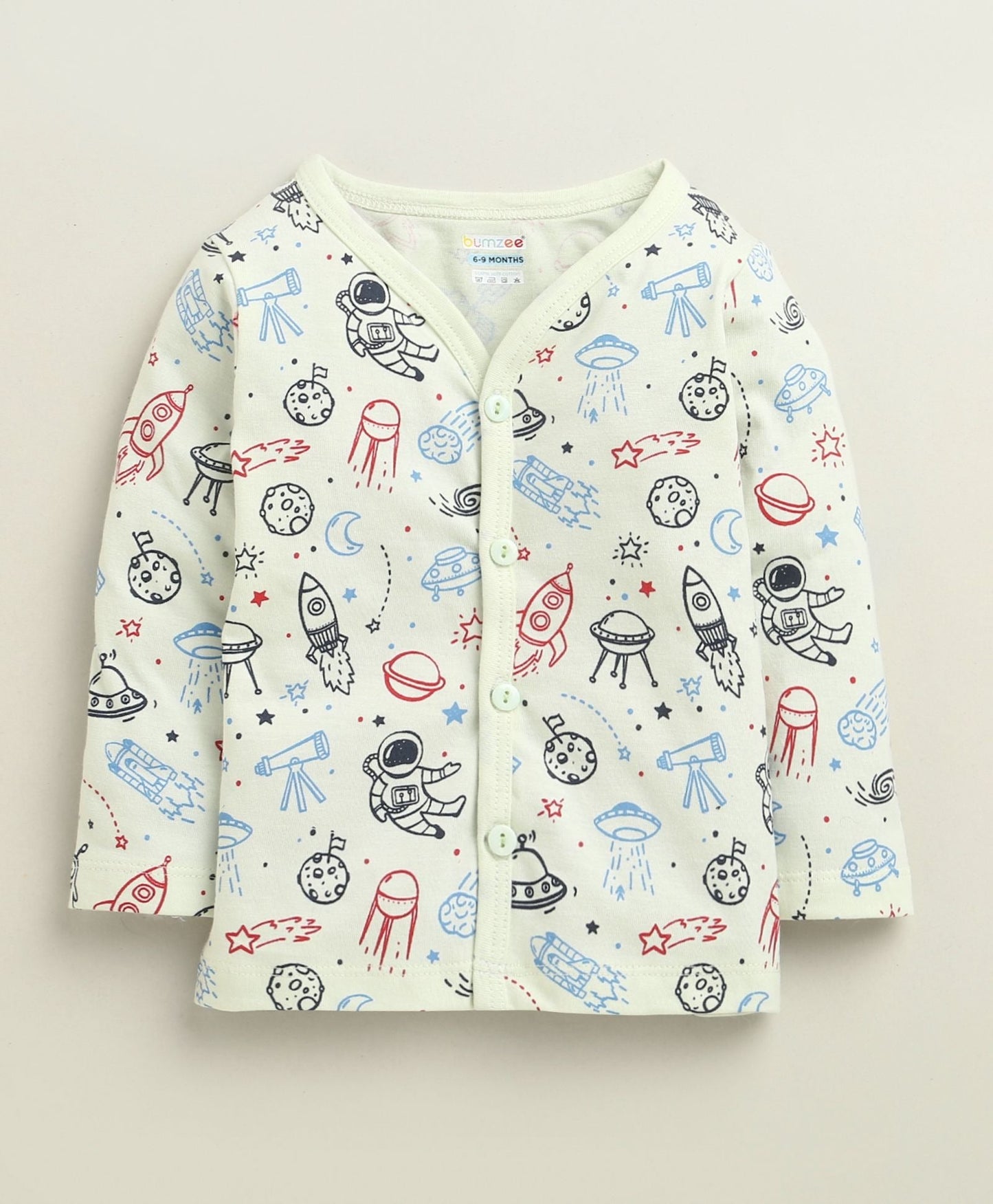 Bumzee’s 3-pack cotton jhablas: comfy full sleeves in white, navy & mint for all seasons!
