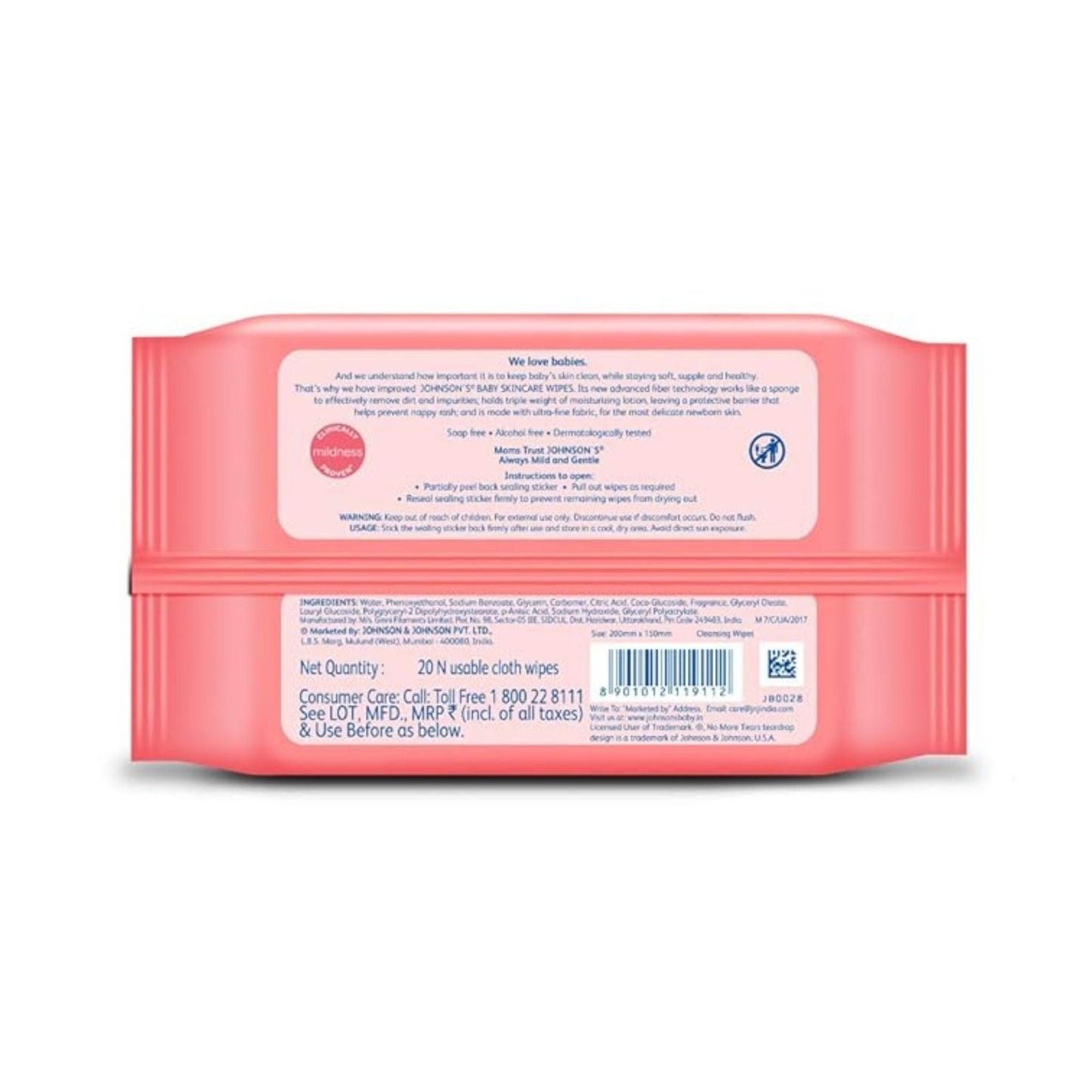Johnson Baby Skincare Cloth Wipes 20s