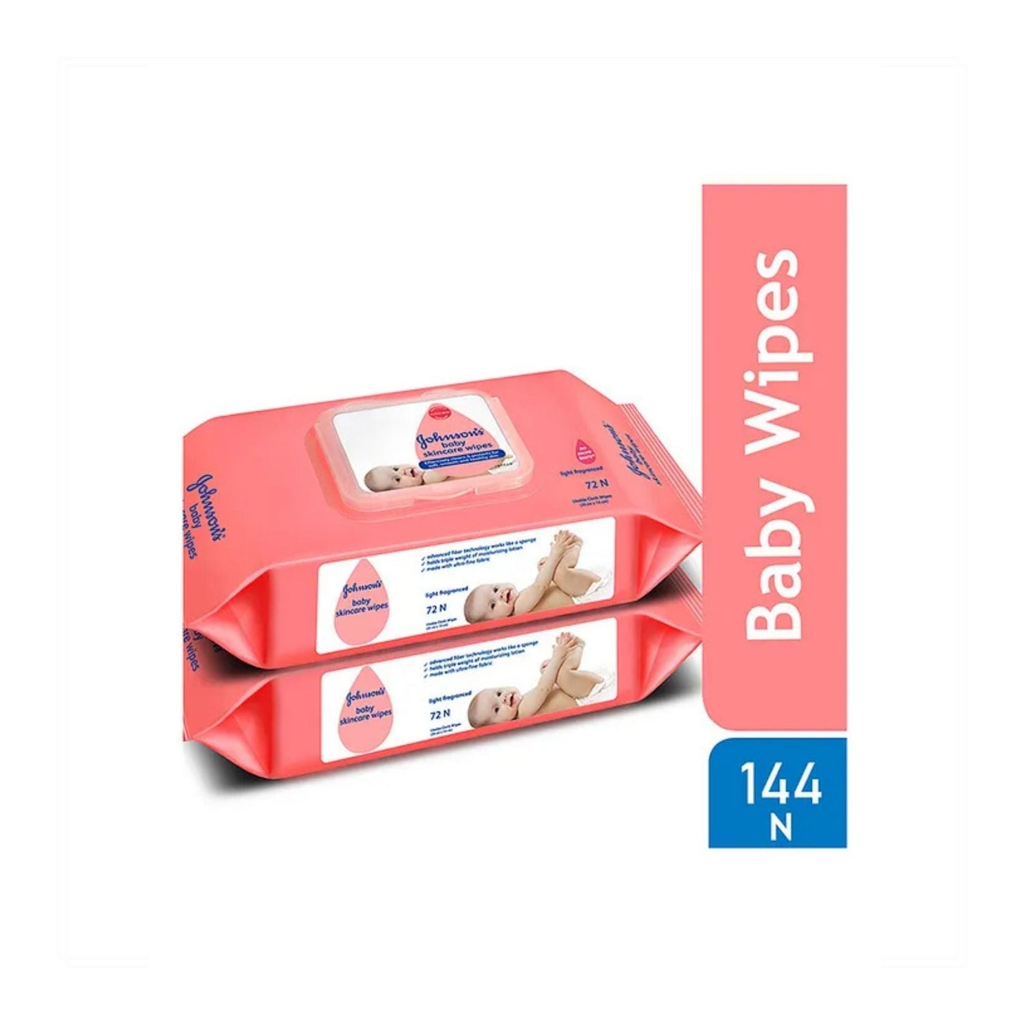Johnson Baby Skincare Cloth Wipes 72s Twin-Pack
