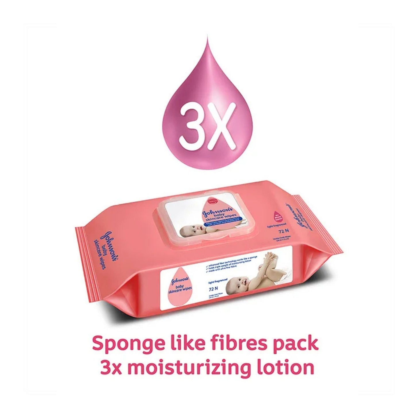 Johnson Baby Skincare Cloth Wipes 72s Twin-Pack