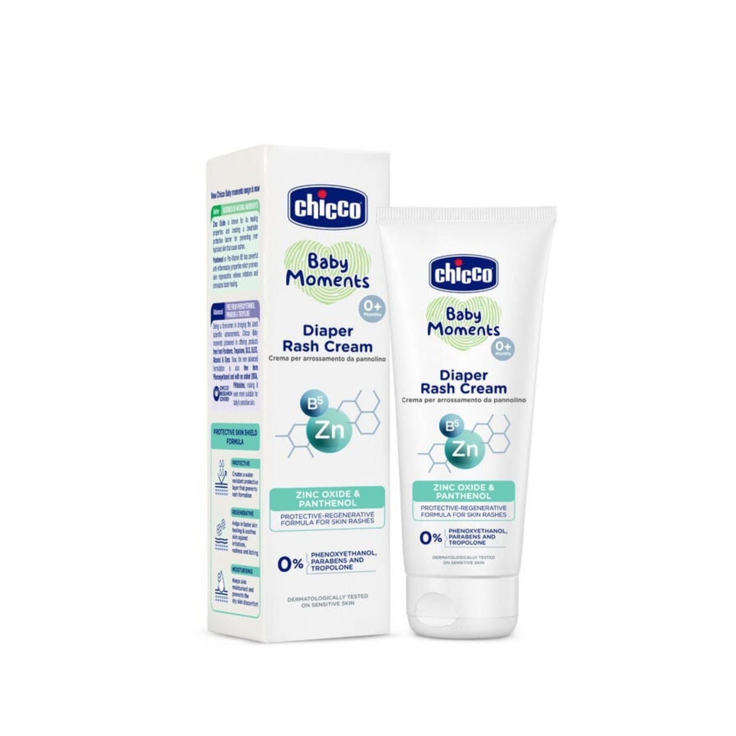 Chicco Diaper Rash Cream 100g – Baby Moments with Natural Triple Protection, Prevents Irritation, and No Harmful Chemicals