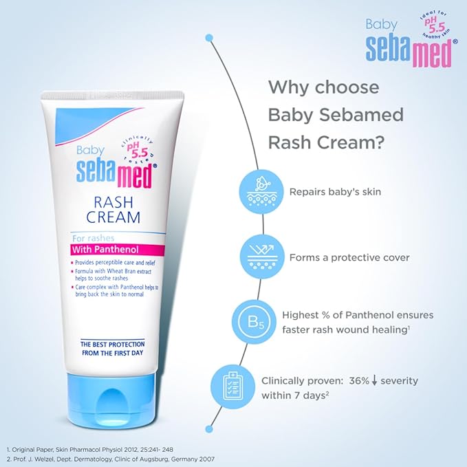 Sebamed Baby Rash Cream, pH 5.5, For Diaper Rashes, Faster Healing, 100ml