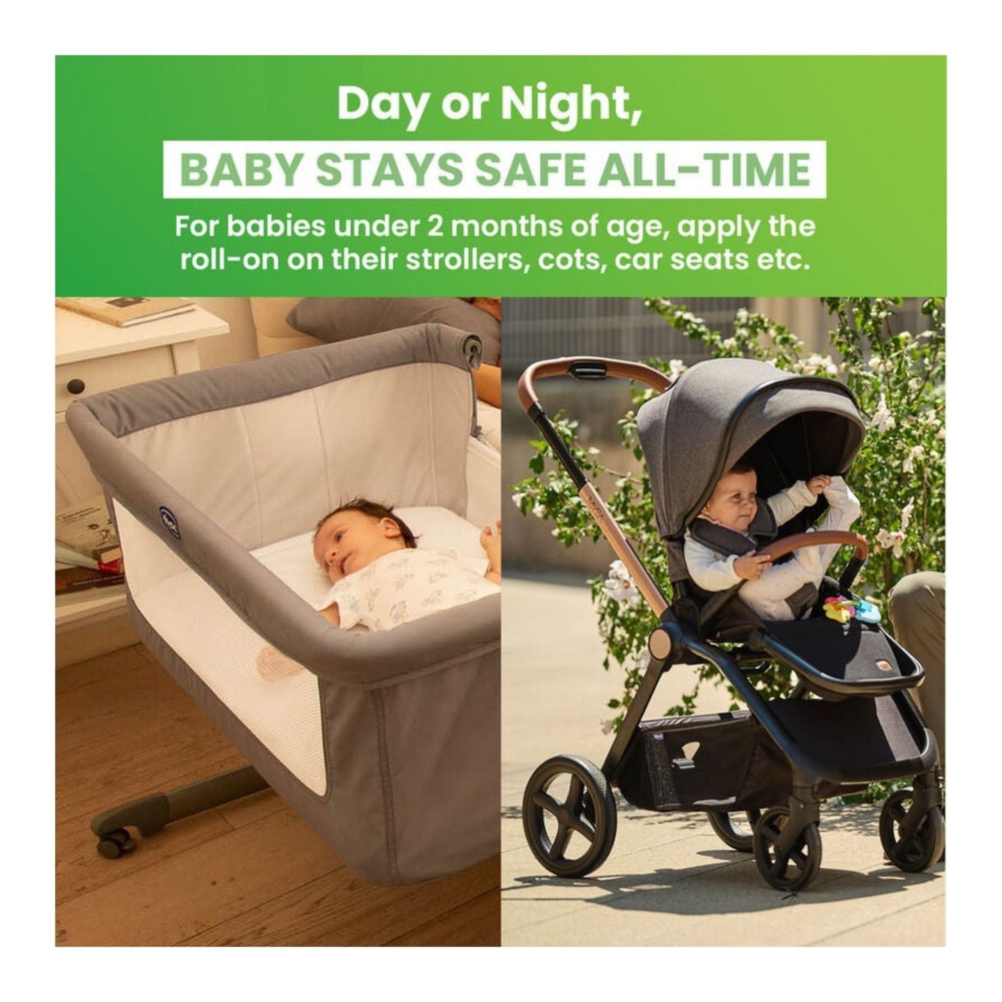 Chicco Baby Anti-Mosquito Fabric Roll-On – Natural 12+ Hour Protection