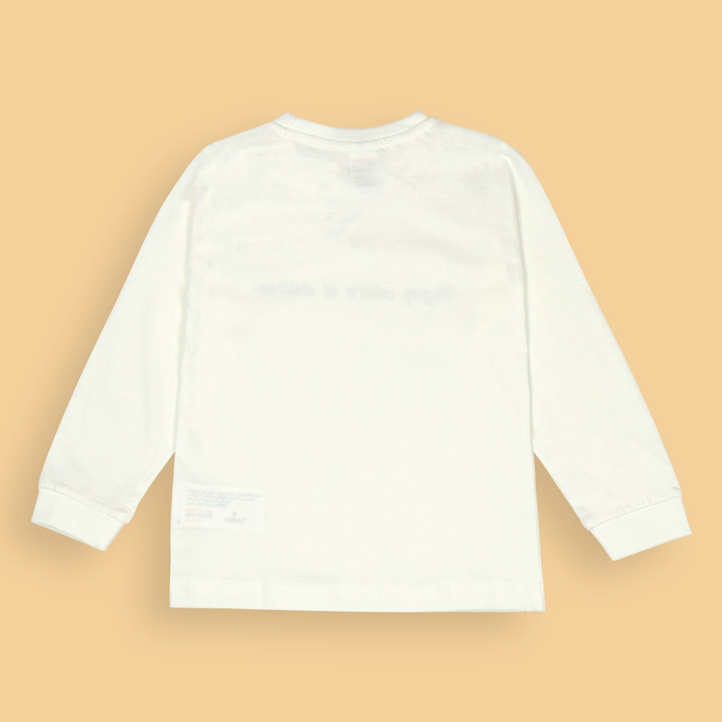 Ollypop Essentials T-Shirt – Breezy Breathable Sinker, Full Sleeves, Placement Print for Happy Kids (White)