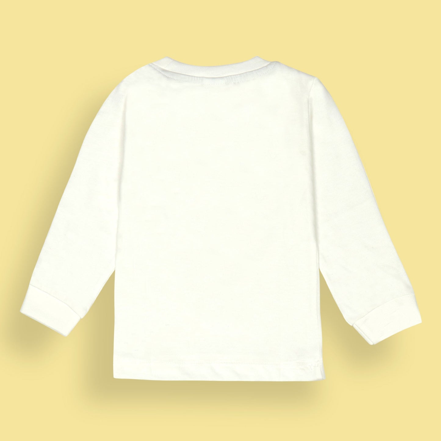 Ollypop White Full Sleeve Boys’ T-Shirt – “HAPPY Times Forever And Ever” Slogan, Comfy Sinker Fabric, Everyday Smiles