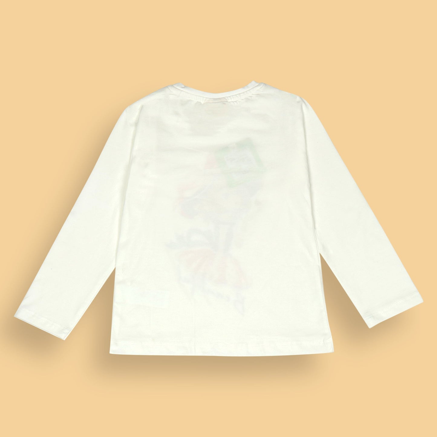Cool Ollypop Girl White 'Beautiful' Placement Print Cotton Full Sleeve T-Shirt