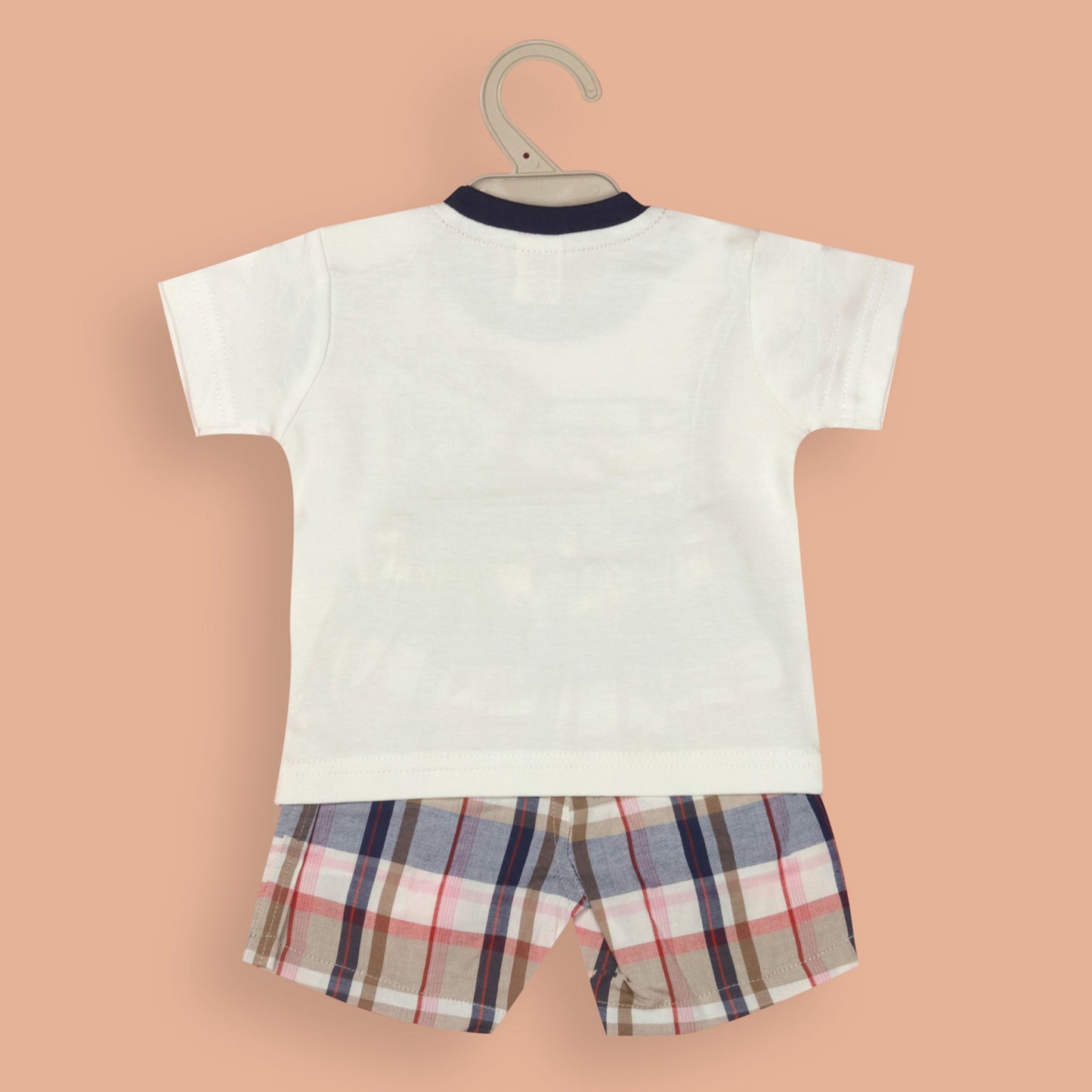 Toffyhouse Boys’ White Vehicle Print Set – Soft Cotton Half Sleeve Tee and Pull-On Shorts, Perfect for Smart Outdoor Fun