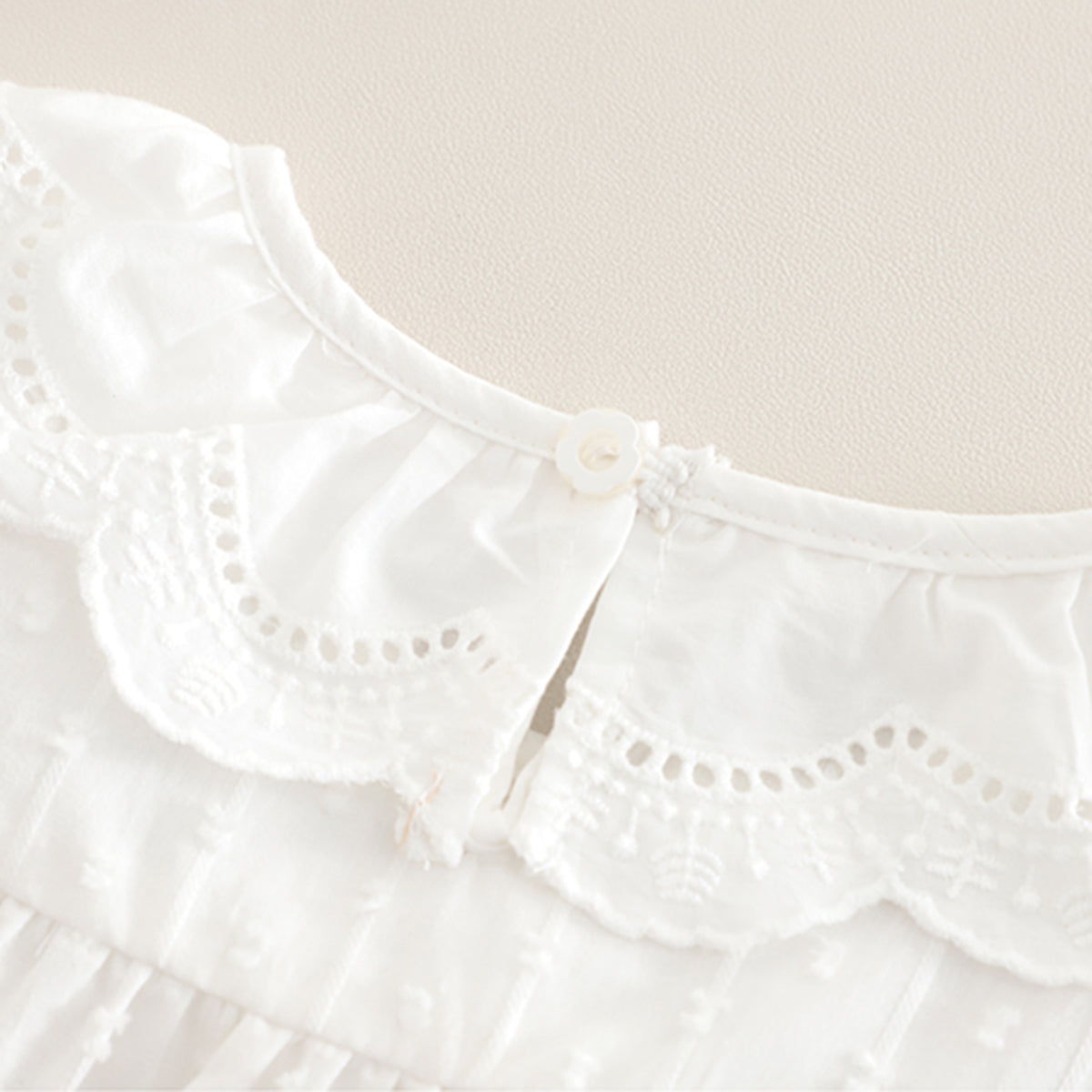 Girls White Short Sleeves Top With Khaki
Pants Set