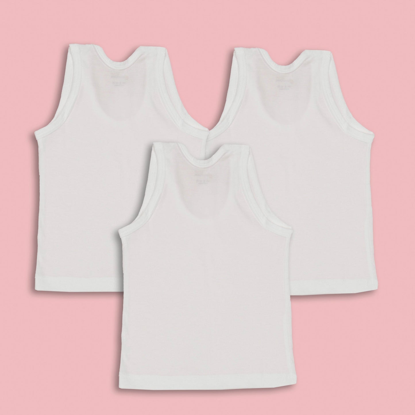 Boys’ White Cotton Blend Vests by Body Care – 3-Pack Soft, Sleeveless Innerwear