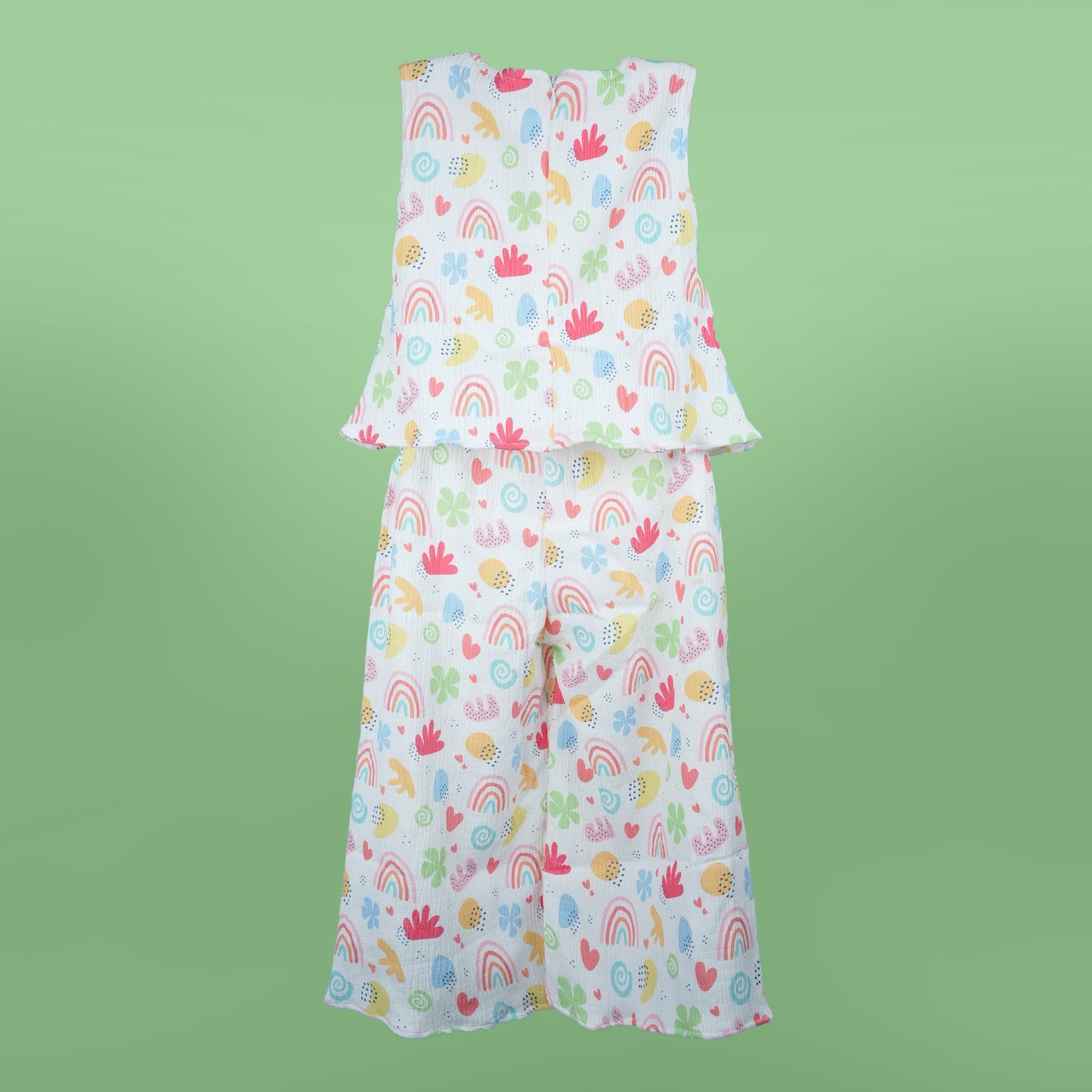 Little Snowflake: White Cotton Blend Jumpsuit
