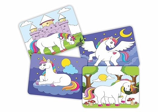 Fun Express Unicorn Dot Art Kit – Mess-Free Sticker Craft Fun for Kids Ages 3–7