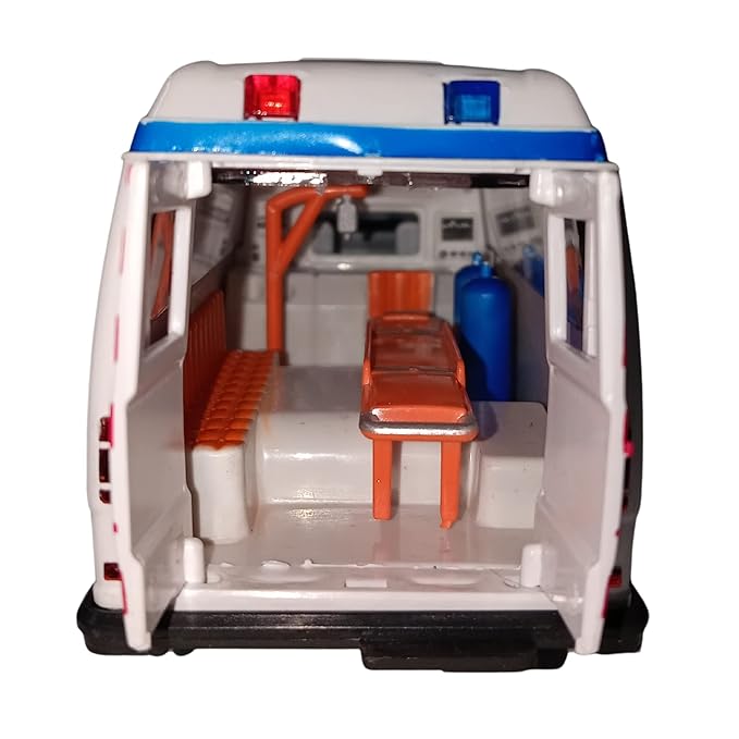 Centy Toys TMP 207 Ambulance – White Plastic Emergency Vehicle for Kids