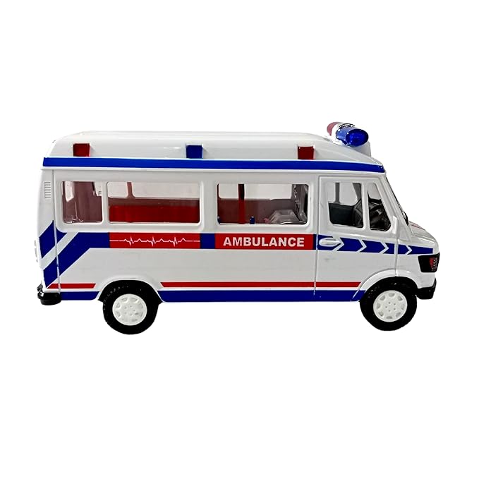 Centy Toys TMP 207 Ambulance – White Plastic Emergency Vehicle for Kids