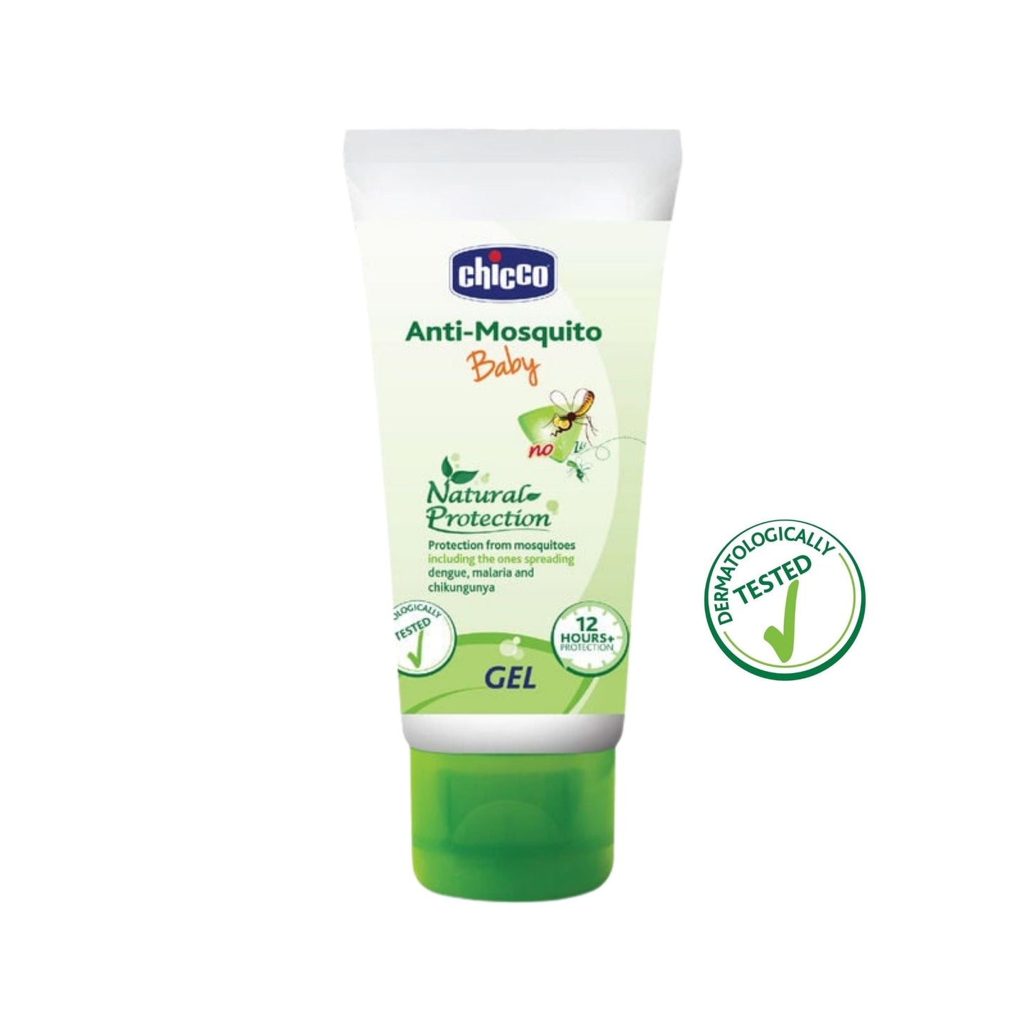 Chicco Anti-Mosquito Gel for Babies 50ml – Natural Protection, DEET-Free, Alcohol-Free, Dermatologically Tested