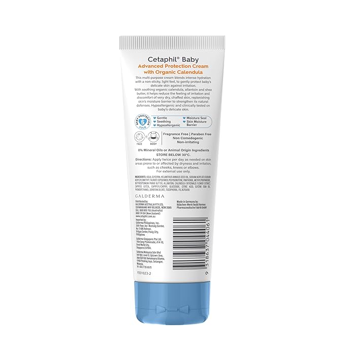 Cetaphil Baby Cream Hypoallergenic & Gentle Moisture Seal for Face & Body Moisturizing - 85g
