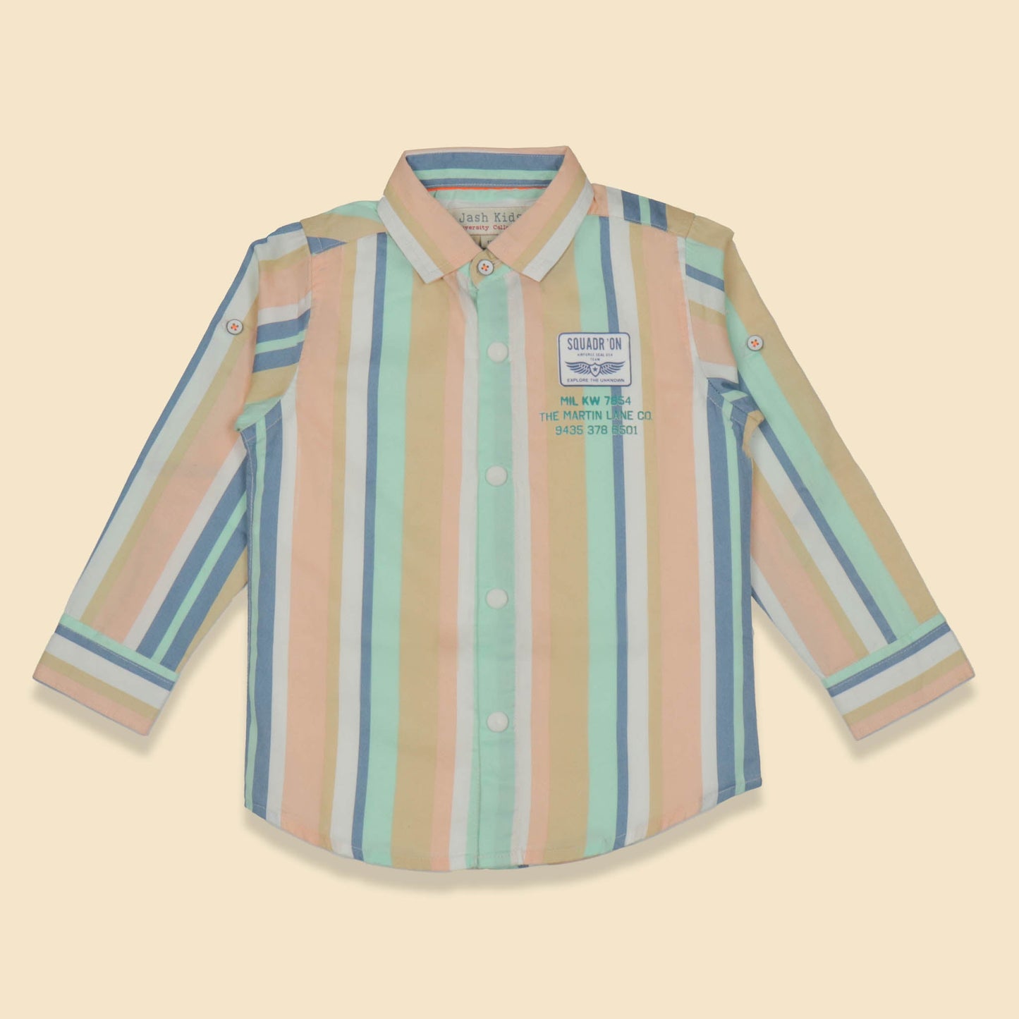 Jash Kids Boys Multicolor Checked Full Sleeve Cotton Shirt