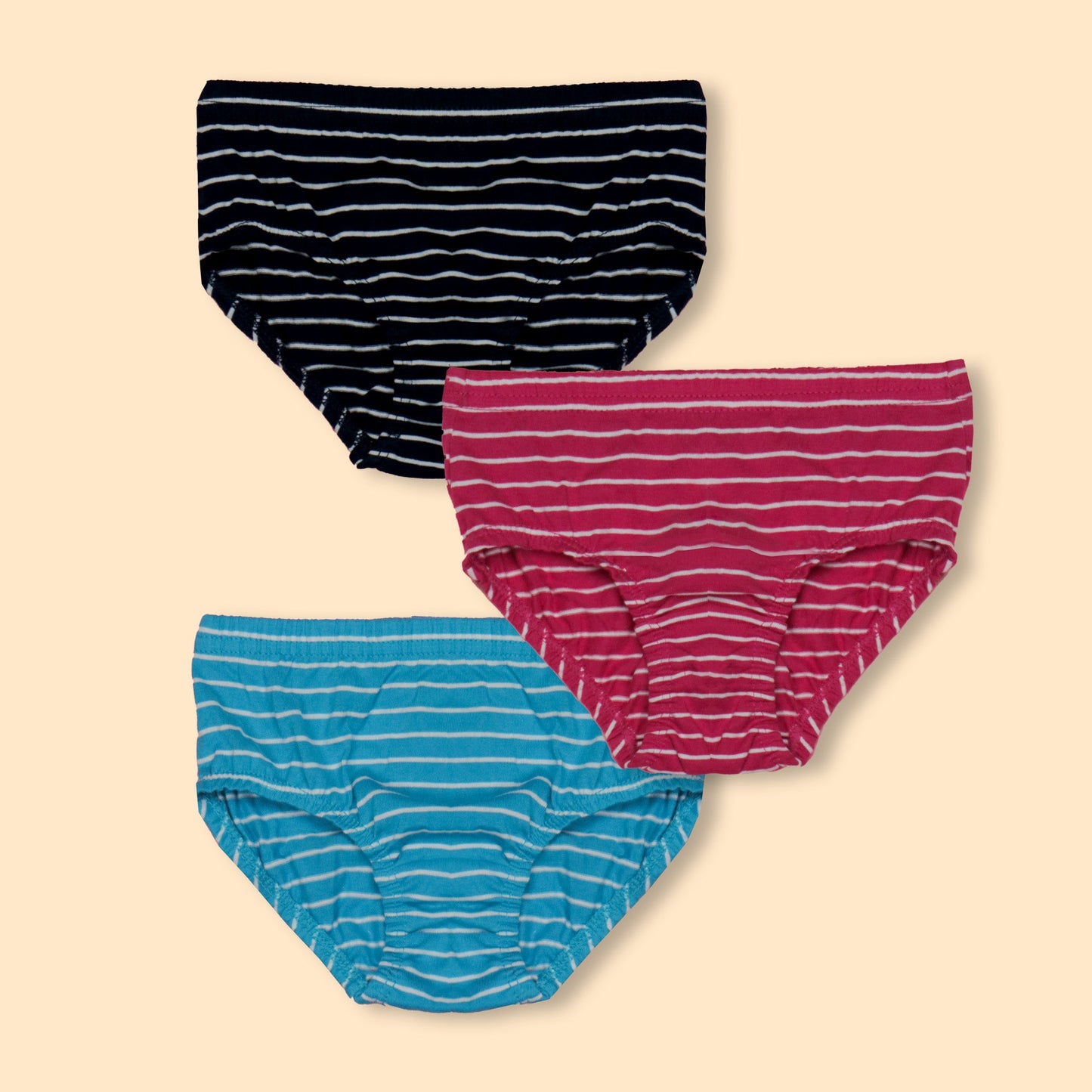 Body Care Cheeky Cotton Trio: Soft Multi-Color Panties for Every Season (Random Combo)