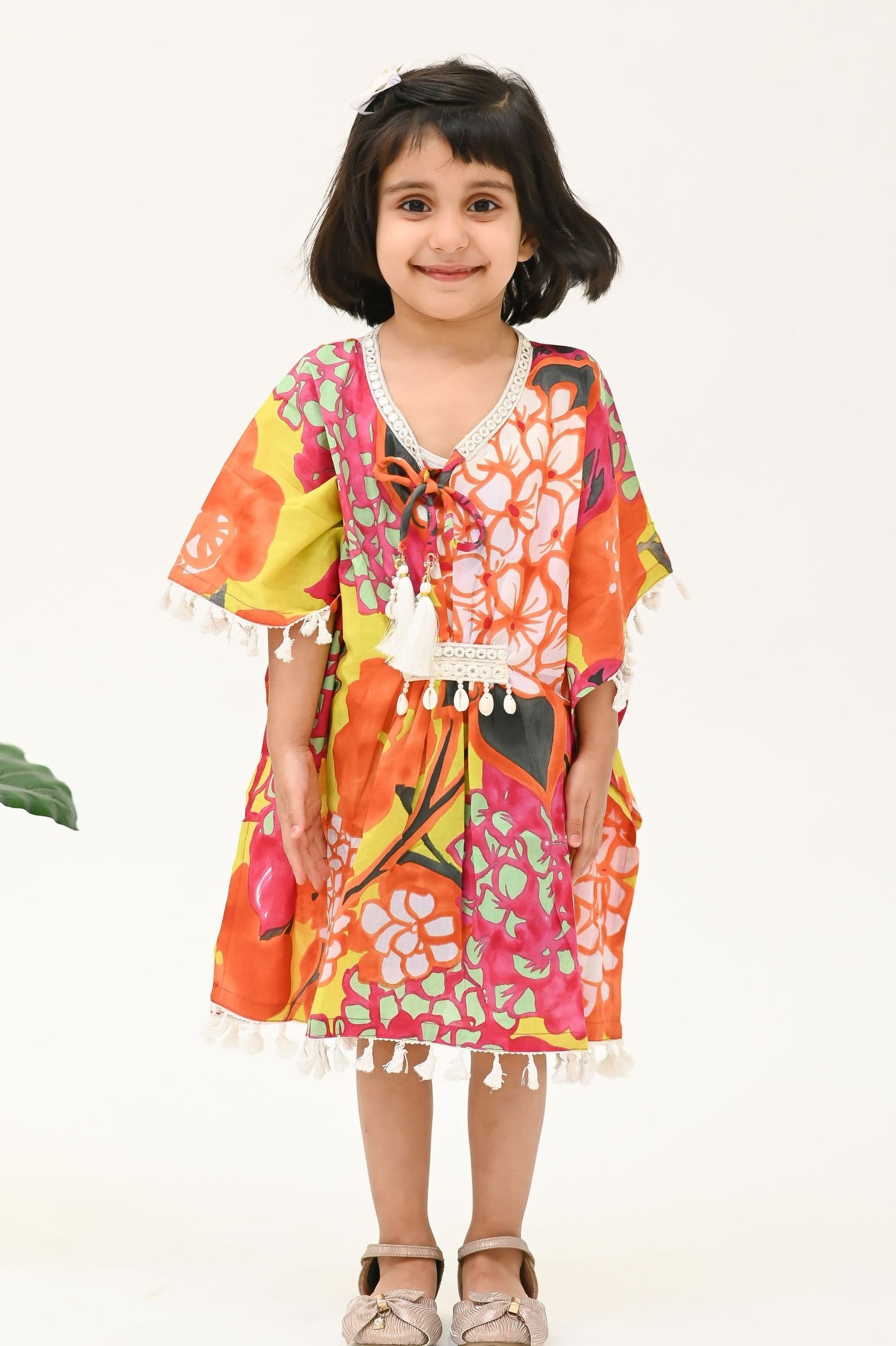 Girl's Rangrez Pure Cotton Kaftan – Breezy, Comfortable & Perfect for Summer Days