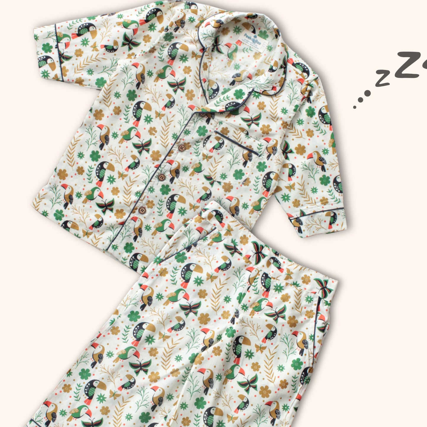 Printed Pure Soft Cotton Night Suit – Cozy Sleepwear Set