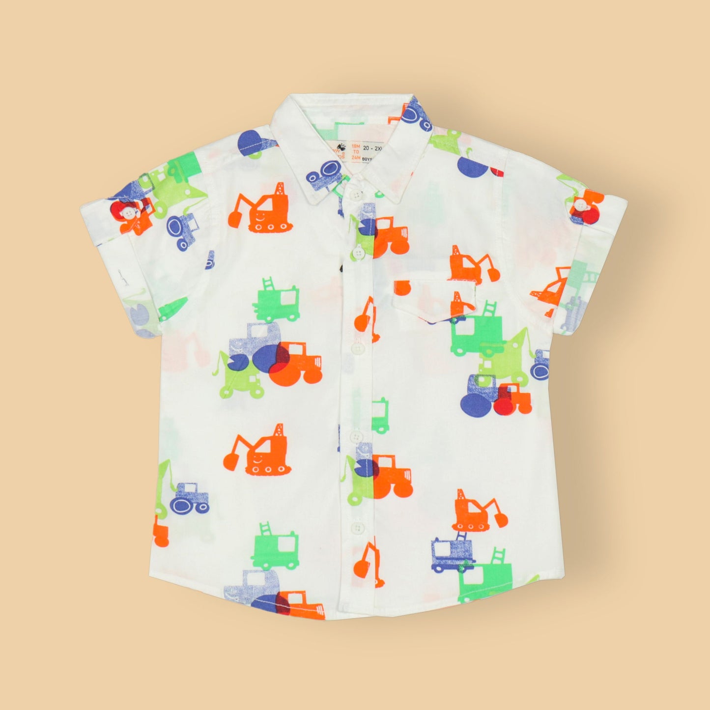 Boys' Multi-Color Cotton Shirt – Soft Fabric, Half Sleeves, Pack of 2