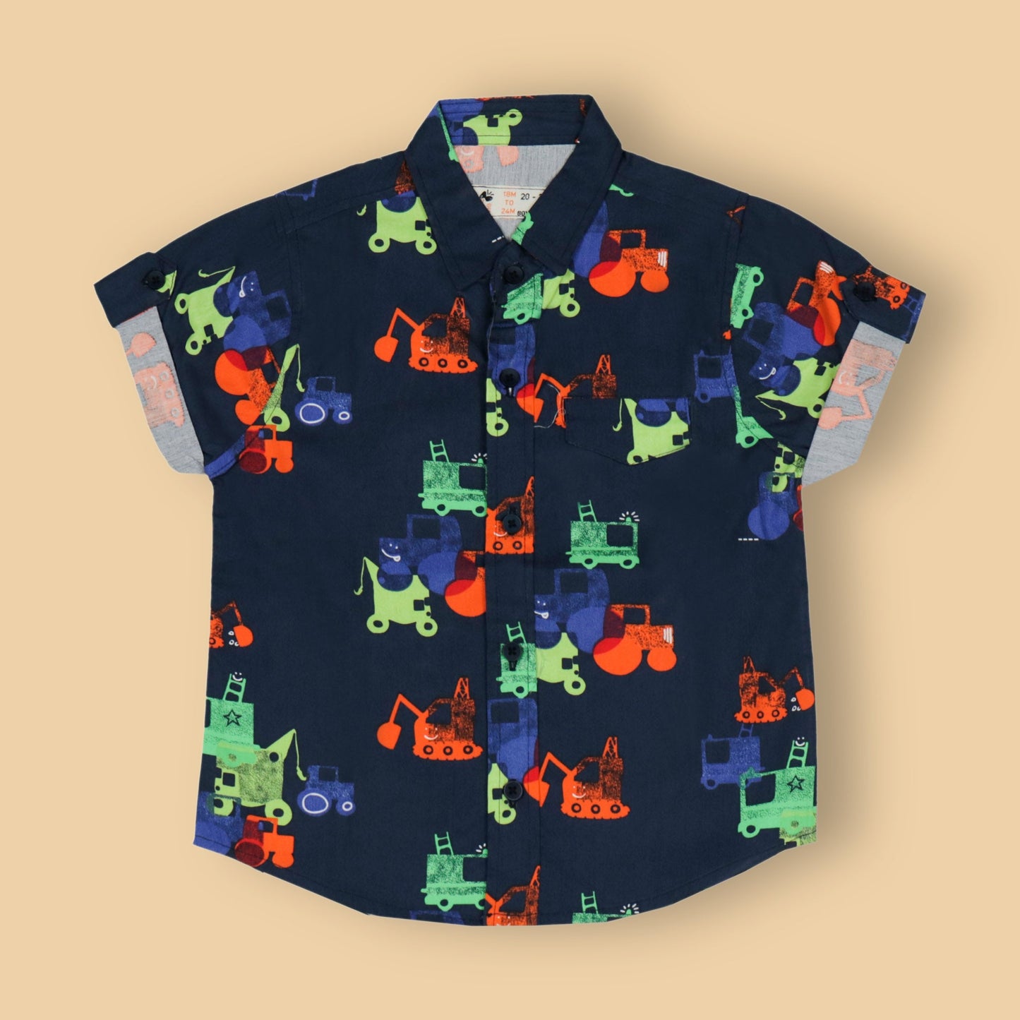 Boys' Multi-Color Cotton Shirt – Soft Fabric, Half Sleeves, Pack of 2