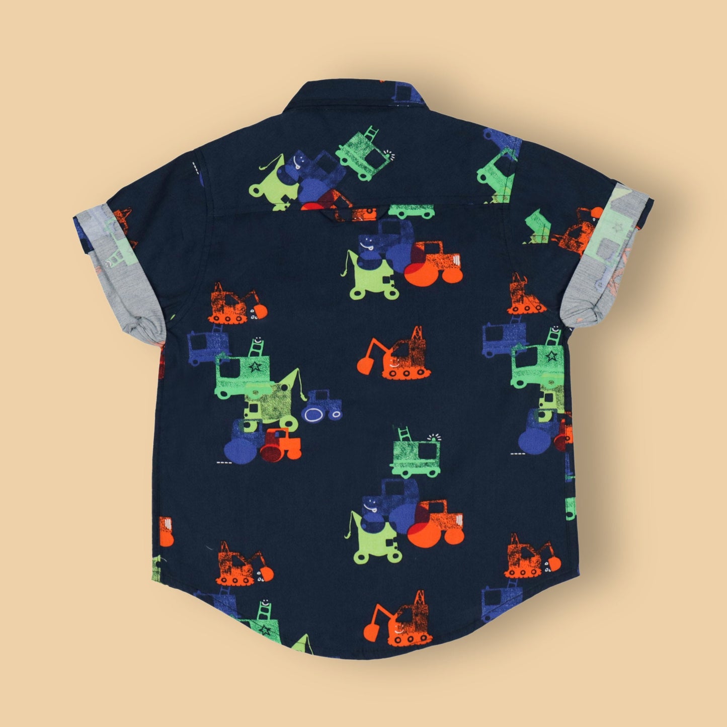 Boys' Multi-Color Cotton Shirt – Soft Fabric, Half Sleeves, Pack of 2