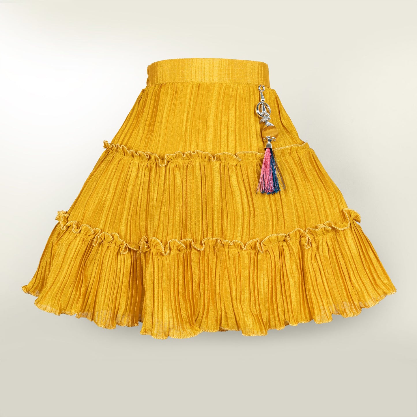 Sparkle & Shine: Girl Wear Multicolor Embroidered Choli & Flared Skirt for Party Glam
