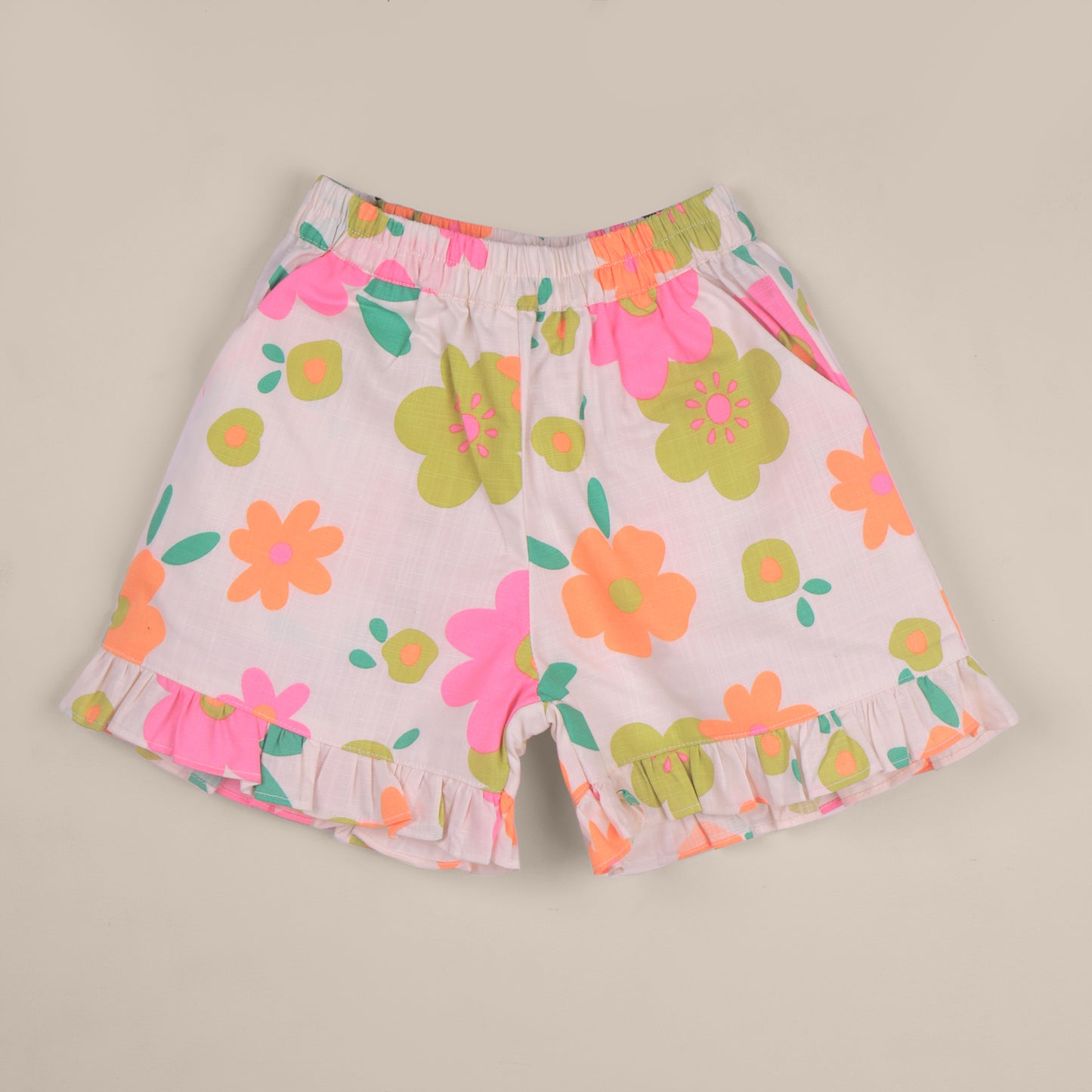 DW Girls’ Partywear Combo – Printed Cotton Top & Shorts