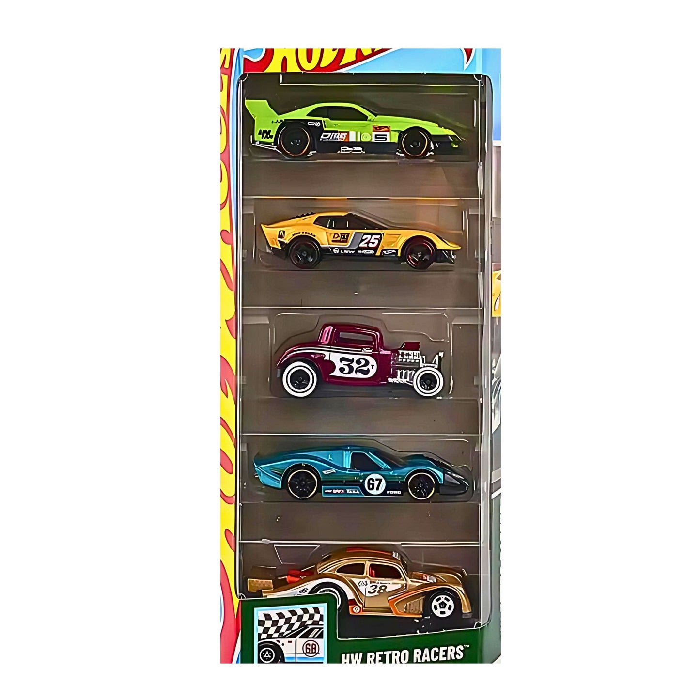 Hot Wheels HW Retro Racers – 5-Car Die-Cast Gift Set