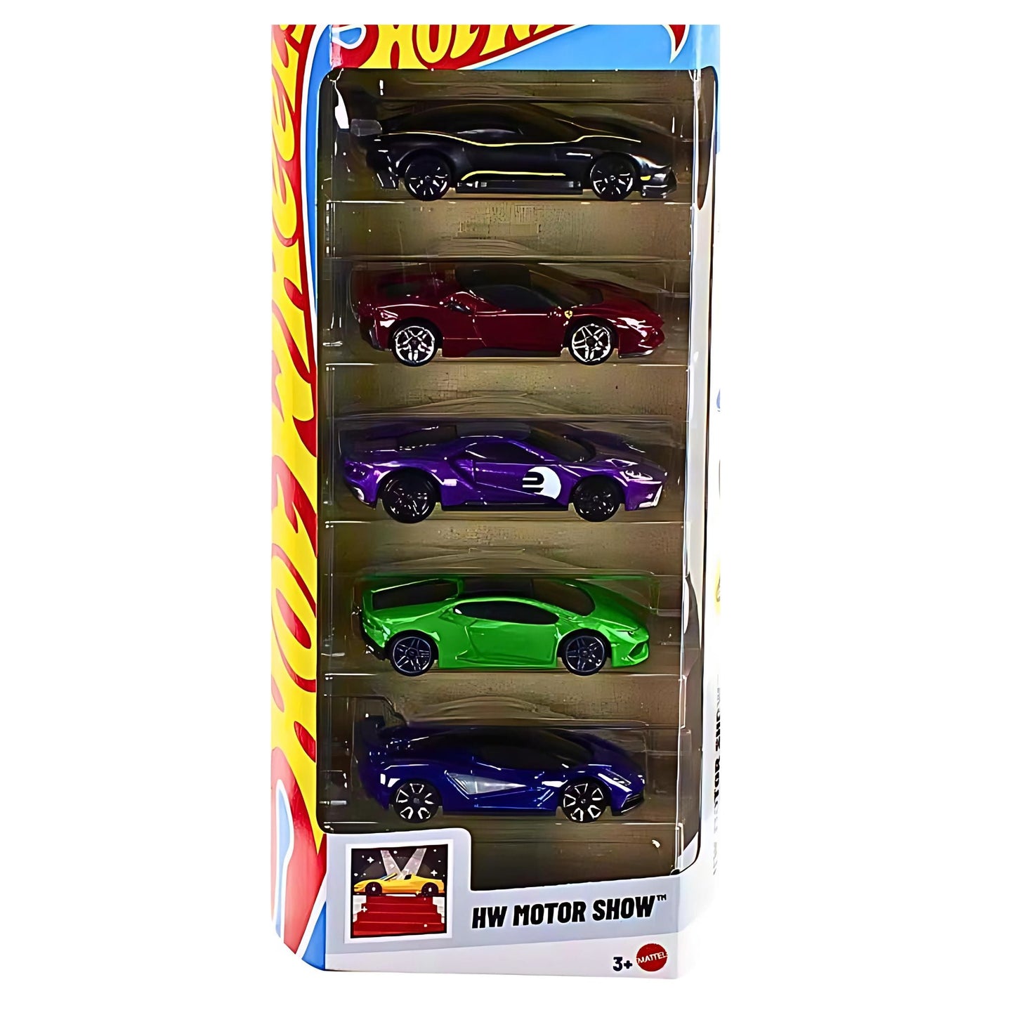 Hot Wheels Die-Cast Vehicles 2025 – HW Motor Show 5-Car Pack